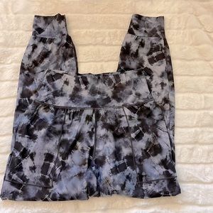 Tie-dye printed Athleta salutation joggers